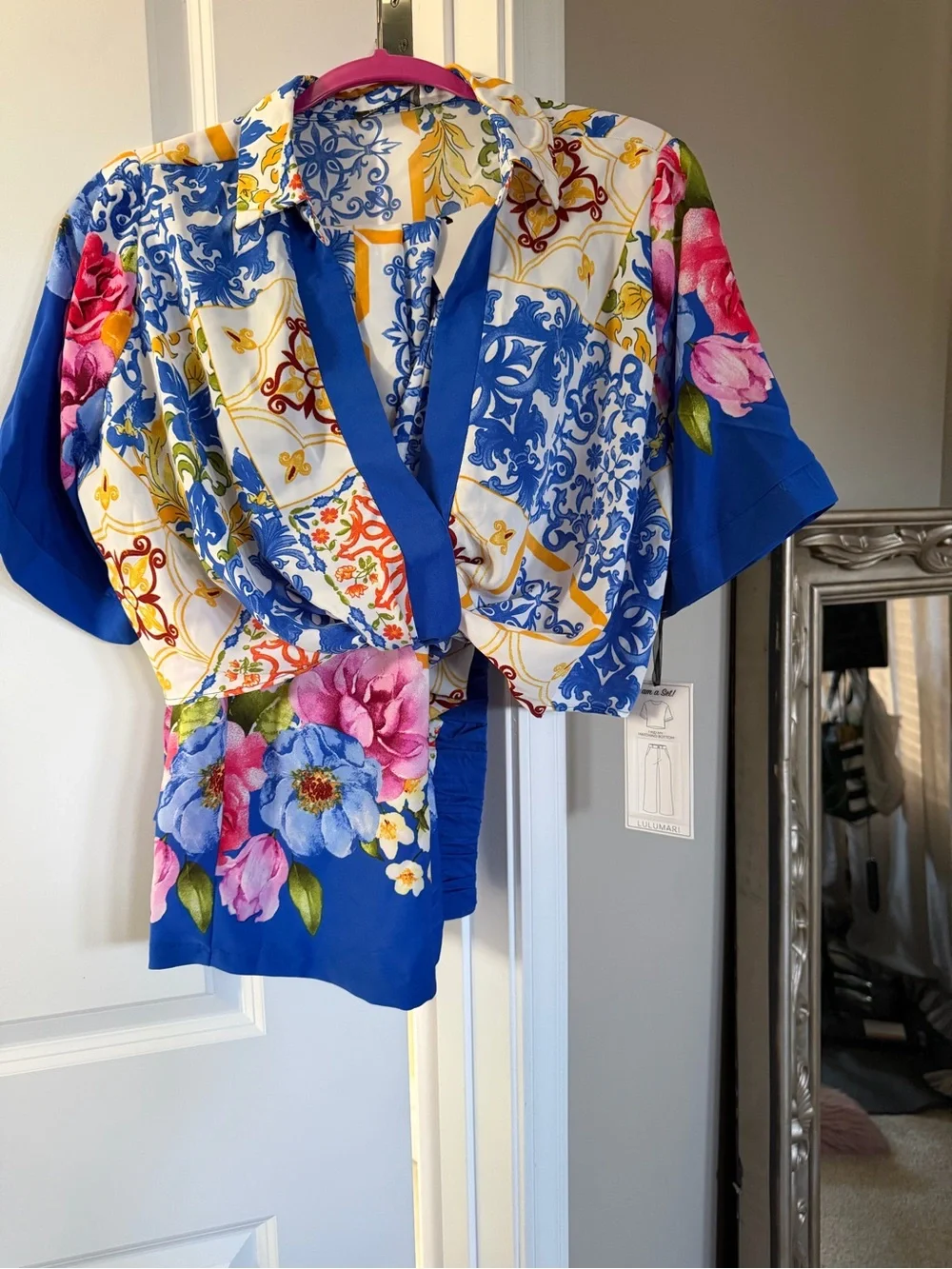 Lulumari Blue Multicolor Printed Two-Piece Set